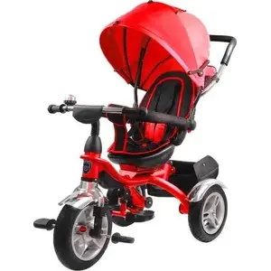 Trīsritenis Lean Sport PRO500 (7671) — sarkans sēdeklis, melns rāmis