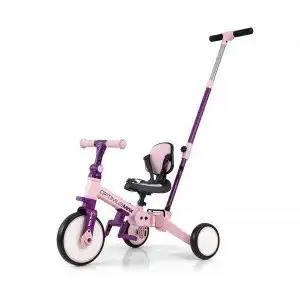 Stroller Bike Milly Mally Rowerek 5w1 Optimus Max Pink – convertible 5-in-1 ride-on for toddlers