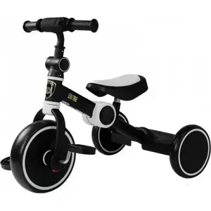 Tri-wheel Running Pedal Rower LEAN Sport model 7678, black-and-white