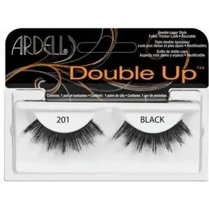Накладные ресницы Ardell Double Up Black 201 — многослойные синтетические полоски, эффект пышности