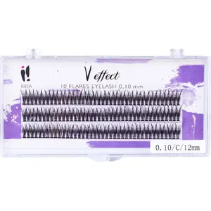 False eyelash clusters Ibra KĘPKI RZĘS V Effect 12mm, individual flare lashes 12 mm length