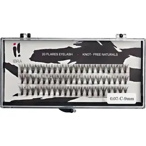 Eyelash clusters Ibra DOUBLE 0.07 C curl 9 mm – single pack