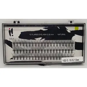 Eyelash clusters Ibra Kępki rzęs NATURALS 0.10 C curl 13 mm, single pack
