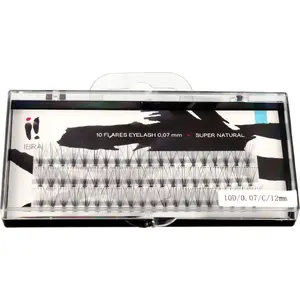False eyelash clusters Ibra Super Natural 0.07 mm C curl 12 mm, pack 1