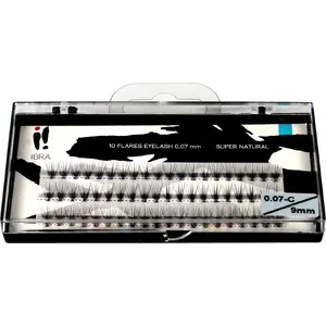 Eyelash clusters Ibra Kępki rzęs SUPER NATURAL 0.07 mm C curl 9 mm, pack 1