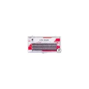 False Eyelash Clusters Ibra Extra Double C 0.10 mm, length 10 mm