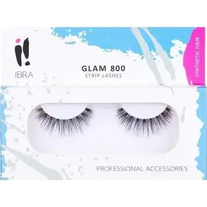 Strip False Eyelashes Ibra Glam 800 Black — reusable synthetic lash strip, full-volume effect