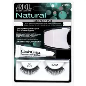 Набор накладных ресниц Ardell Starter Kit Demi Black 101 с клеем 2,5 г и аппликатором