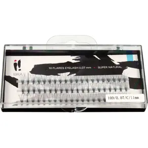 Eyelash clusters Ibra Kępki rzęs SUPER NATURAL 0.07 mm C curl 11 mm pack