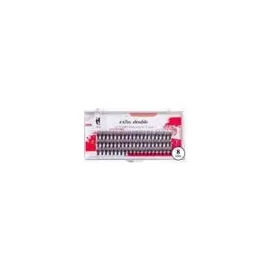 Eyelash clusters Ibra Extra Double C 0.10, length 8 mm - pack