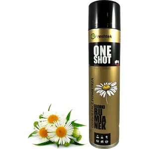 Gaisa atsvaidzinātājs FRESHTEK One Shot 600 ml — saldo kumelīšu aromāts