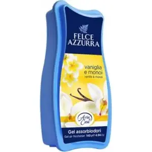 Gēla gaisa atsvaidzinātājs Felce Azzurra Vanilla & Monoi 140 g — aromātiskais gēls telpām