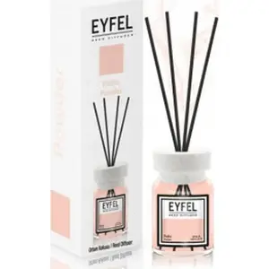 Reed Diffuser Eyfel Puder 120 ml – fragrance oil with rattan sticks