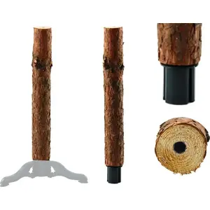 Christmas Tree Trunk Stand Lean model 14354 — four-leg wooden stump stand for living or cut tree