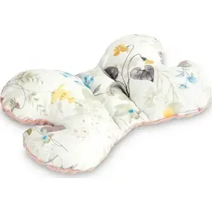Подушка Sensillo PODUSZKA MOTYLEK 26x35 см — ретро розовая с листочками