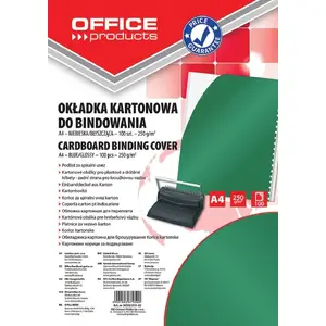 Binding Covers Office Products A4 cardboard 250 gsm glossy green 100 pcs