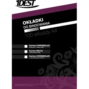 Обложки для брошюрования Idest CHROMOLUX A4 250 г/м² красные — 100 шт. (MPN 408041)