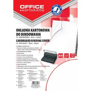 Binding Covers Office Products A4 250gsm Glossy Cardboard White, 100 pcs