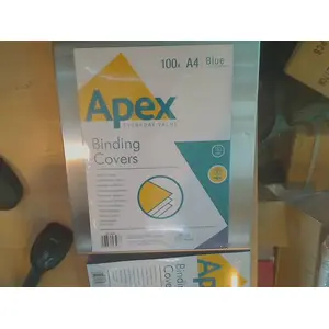 Fellowes binding cover Apex, glossy blue cardboard