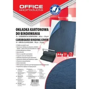 Binders Covers Office Products A4 cardboard 250 GSM leather-look dark blue 100 pcs