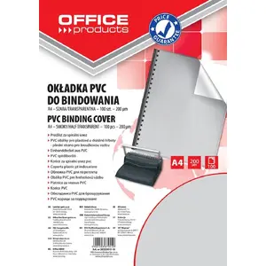 Binding Covers Office Products PVC A4 200 micron 100 pcs grey transparent