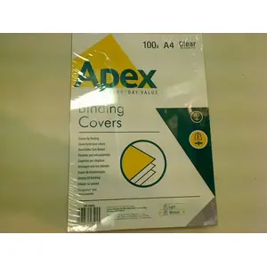 Binding Covers Fellowes transparent 200 micron for thermal/spiral binding, clear binding sheets