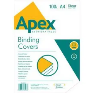 Fellowes transparent Light A4 covers, pack of 100 (model 6500001)