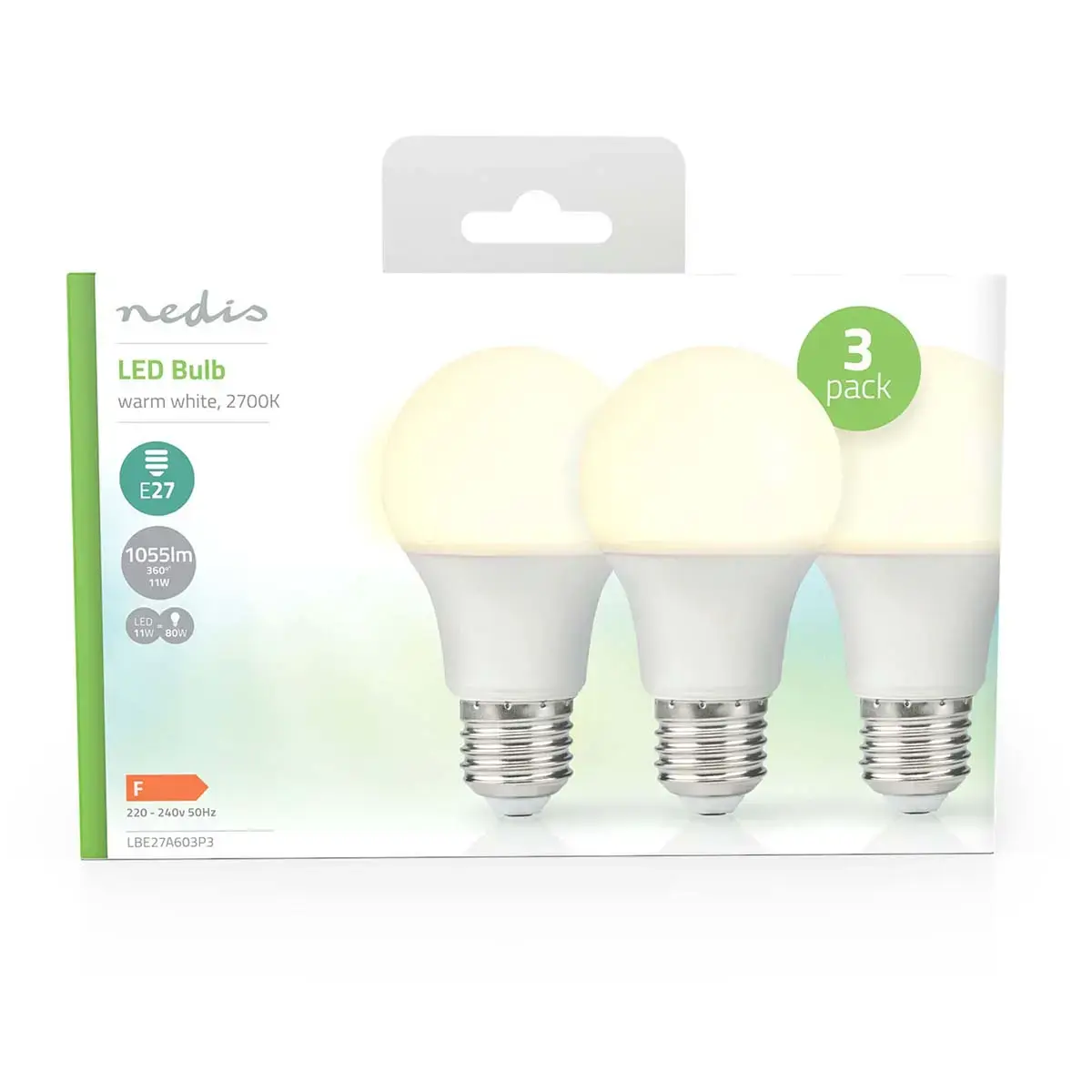 LED-лампа Nedis LBE27A603P3 11 Вт E27 2700 K Photo 3
