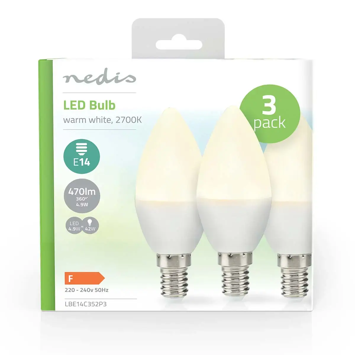 Nedis LBE14C352P3 E14 LED лампа 4.9 Вт Photo 3