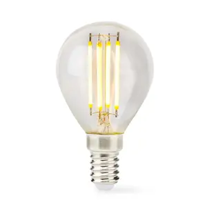 LED spuldze Nedis LBFE14G452 — E14, 4.5 W, 470 lm, 2700 K (silti balta)