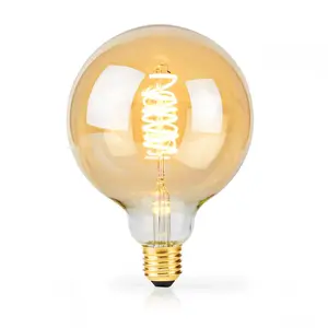 LED spuldze Nedis LBE27G95GD — E27, 3.8 W, 250 lm, siltai balta 2100 K