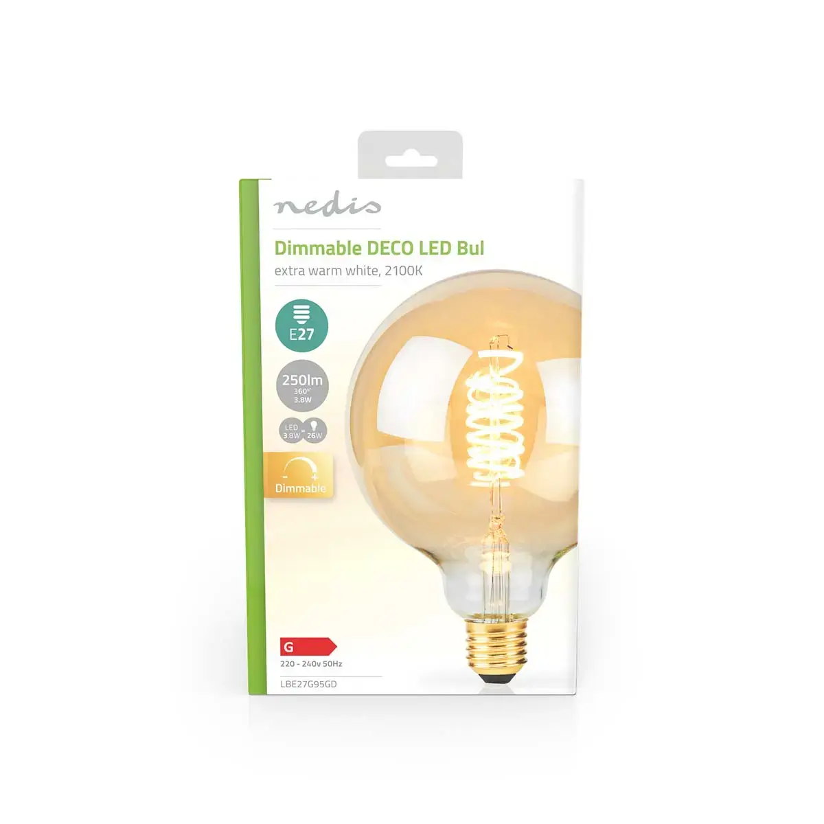 LED spuldze Nedis LBE27G95GD — E27 3.8W Photo 3