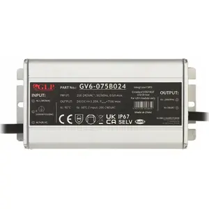 Блок питания GLP GV6-24V/3.2A — импульсный DC адаптер 24В 3,2А