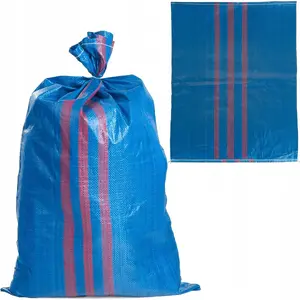 Polipropilēna maisiņš 65×105 cm, tilpums 50 kg, zili-sarkans, No name