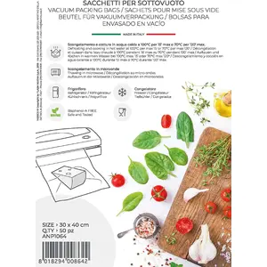 Vakuuma iepakojuma maisiņš Memoboards Magic Vac ANP1064 300×400 mm reljefs, bez BPA, gatavošanas laiks 0.25 h pie 100°C