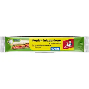 Paper napkins JAN Niezbędny breakfast sheets 25x30 cm 40 pcs white