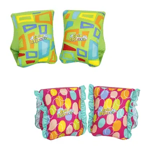 Нарукавники для плавания Bestway AquaStar Fabric надувные S/M — 380×140 мм, однотонные