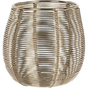 Metāla stieples laterna Art-Pol A98016500 zelta, dekoratīva 10 cm