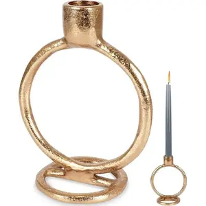 Aluminum Candlestick for Taper Candle 15 cm, Home&Styling Collection