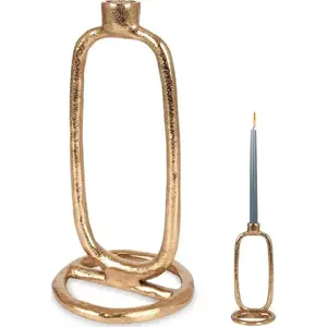 Alumīnija svečturis garai svecei 24 cm, Home&Styling Collection (zelta)
