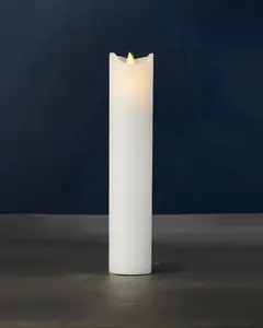 Electric LED candle Sirius 80067 — white, battery AA, height 250 mm, diameter 50 mm
