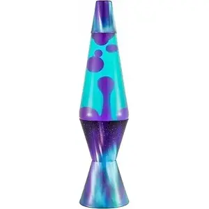 Lamp, Usorteret Lava® Lampa Fioletowy/Niebiesko-zielony with Nordlys base 37cm