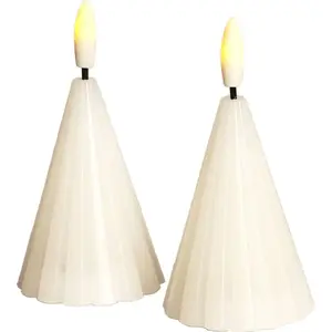 Tabletop decorative tree Sirius Laura, set of 2, ceramic/porcelain, Ø5.7×8 cm, white