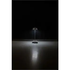Table lamp Verlo OXFORD, silver — compact desk lighting, model V-LOX-001-S