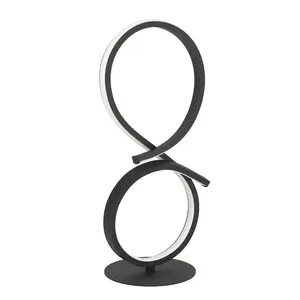 Table lamp EGLO SERPINS LED, black, 3000 K, 1400 lm, IP20, 220–240 V, H405×W150×D205 mm