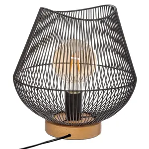 Table lamp ATMOSPHERA 168213, beech wood, E27 fitting, 40 W, H 280 mm