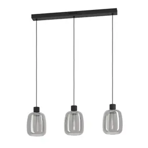 Suspension lighting EGLO MOLOCHIO-Z, LED, black steel, 125×880×1100 mm, 2700–6500 K, 220–240 V