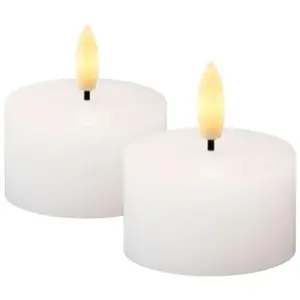 Table lamp accessories MULTI Multi Sille tealight candle set 2 pcs, Ø4.5×H2.2 cm, white