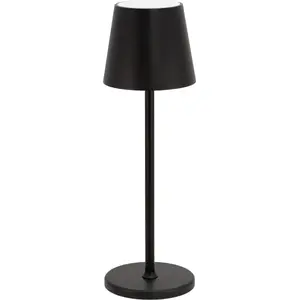 Galda lampa Securit FELINE LED ar integrētu ātrsavienojuma lādēšanas kabeli, melna