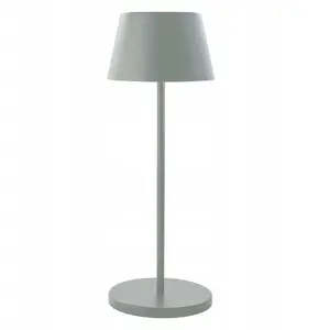 Galda lampa Verlo ORIS — pelēka, alumīnijs, galda apgaismojums